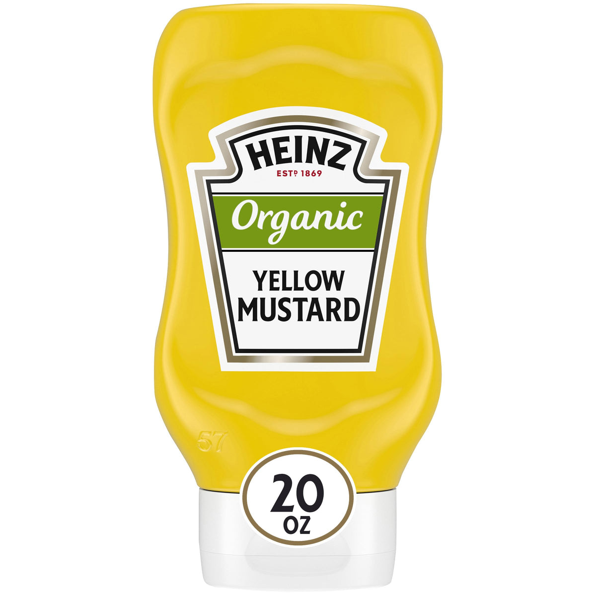 HEINZ Organic Yellow Mustard - 6 x 20 oz Bottles | Gluten-Free, 0 Calories per Serving