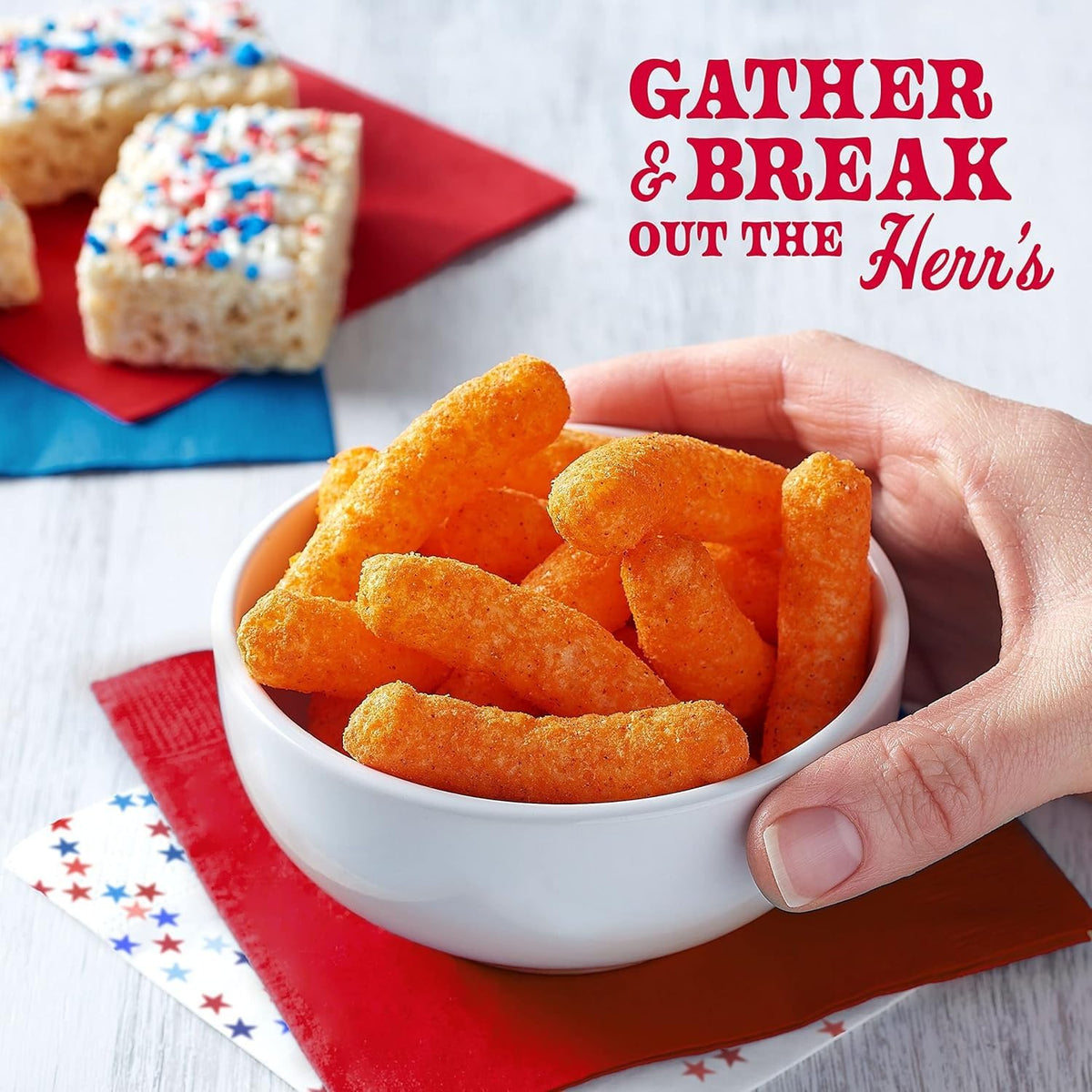 Herr's Carolina Reaper Cheese Curls – Gluten Free, 6oz Bag (12 Count)