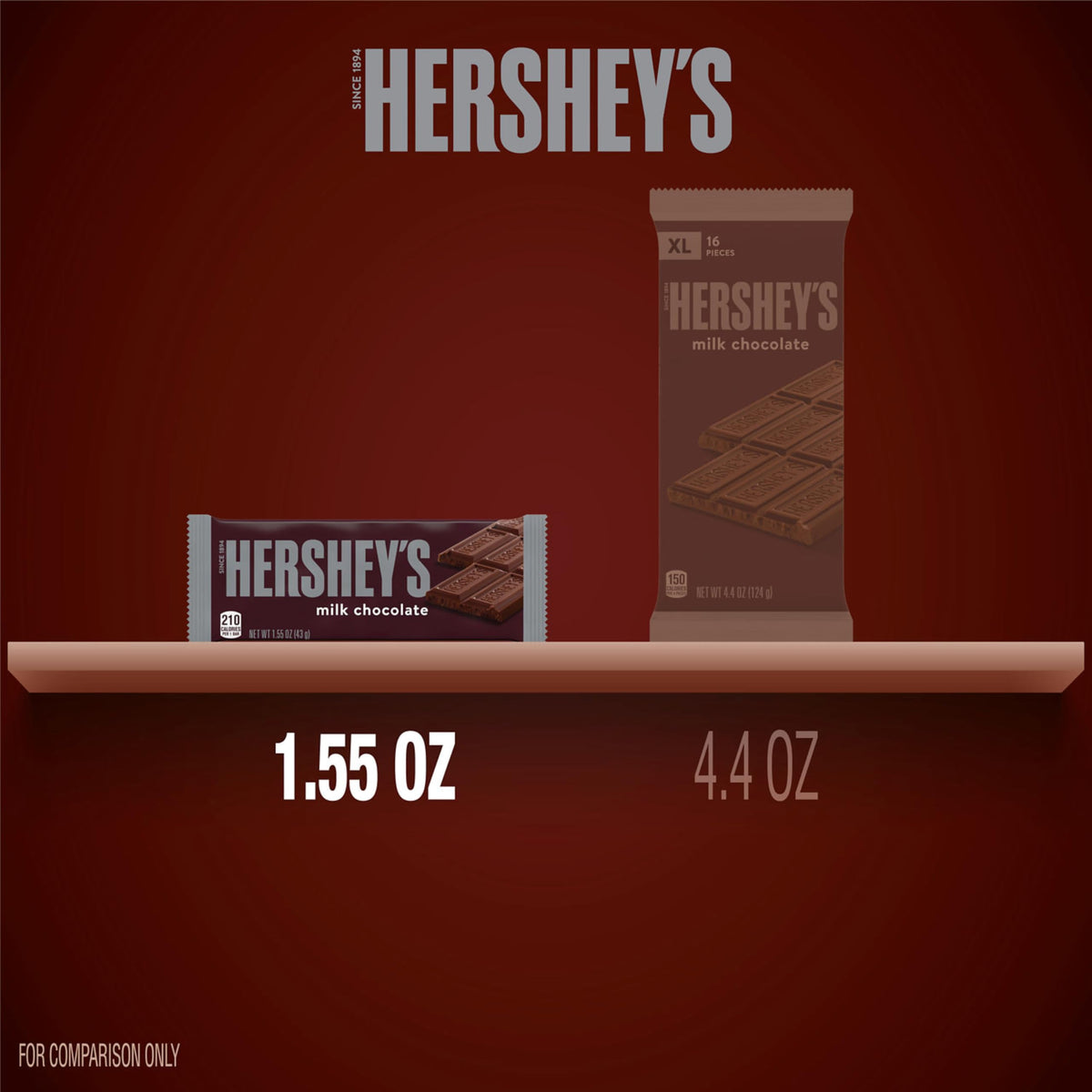 HERSHEY'S Milk Chocolate Bars – 1.55 oz, 36-Count Bulk Box