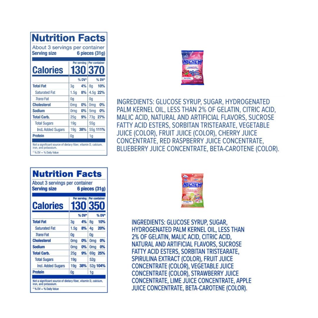 HI-CHEW Variety Mix Candy: 23 Flavors, Getaway Mix, Individually Wrapped