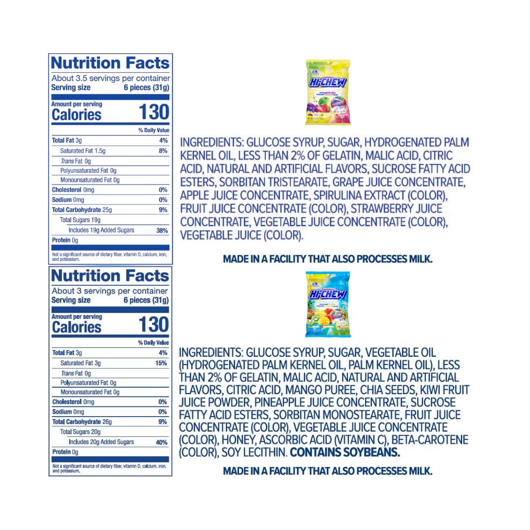 HI-CHEW Variety Mix Candy: 23 Flavors, Getaway Mix, Individually Wrapped