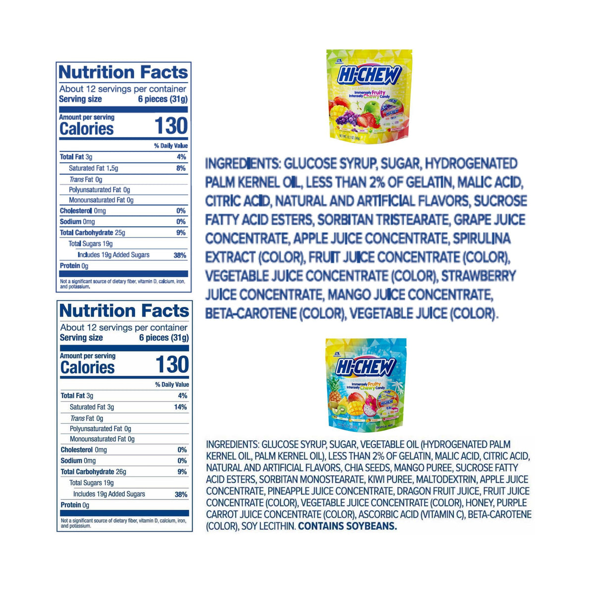 HI-CHEW Variety Mix Bulk Candy — 220+ Pieces, 4 Pouches, 13 Flavors