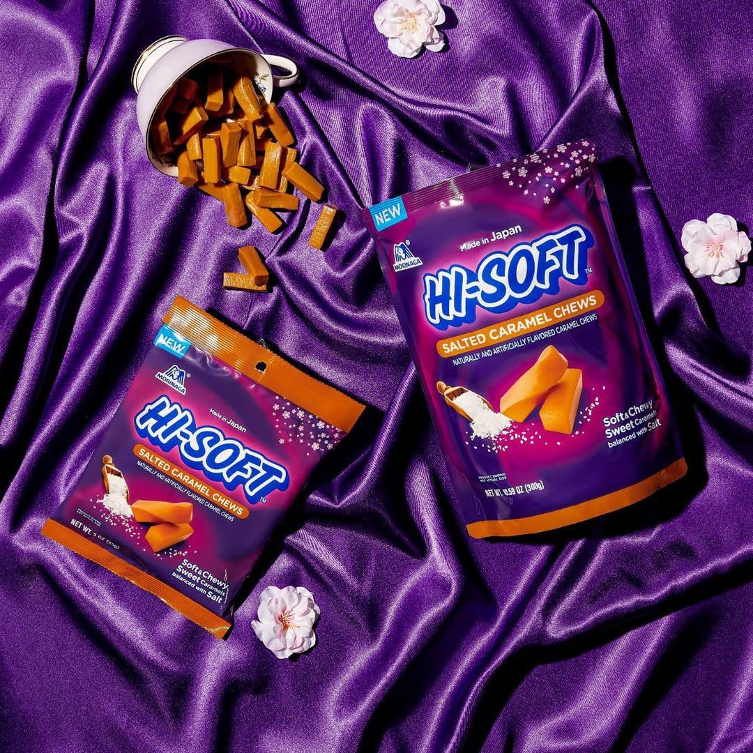 HI-SOFT Salted Caramel Chews – 5 Stand Up Pouches, 10.59 oz Each