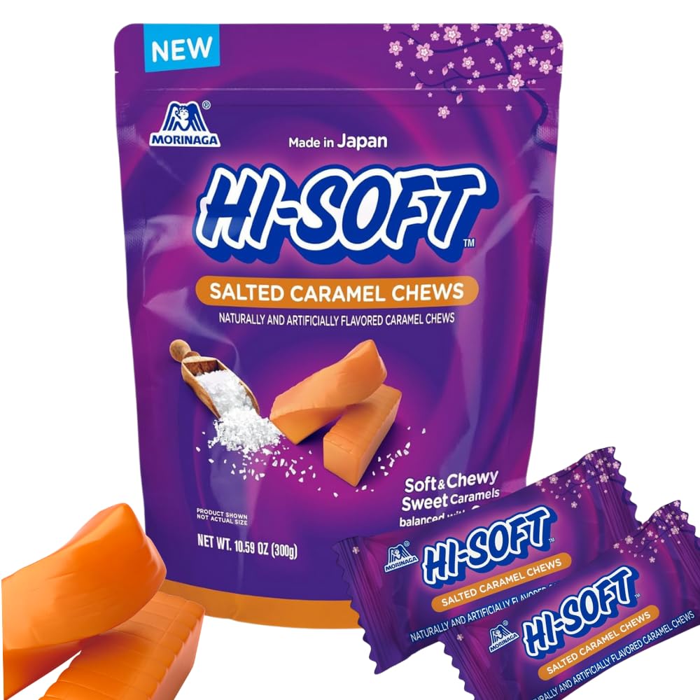 HI-SOFT Salted Caramel Chews – 5 Stand Up Pouches, 10.59 oz Each
