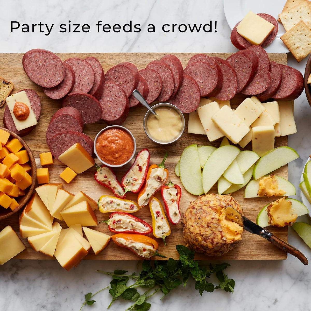 Hickory Farms Party-Size Signature Beef Summer Sausage, 26 oz | Gluten Free, High-Protein, Keto-Friendly