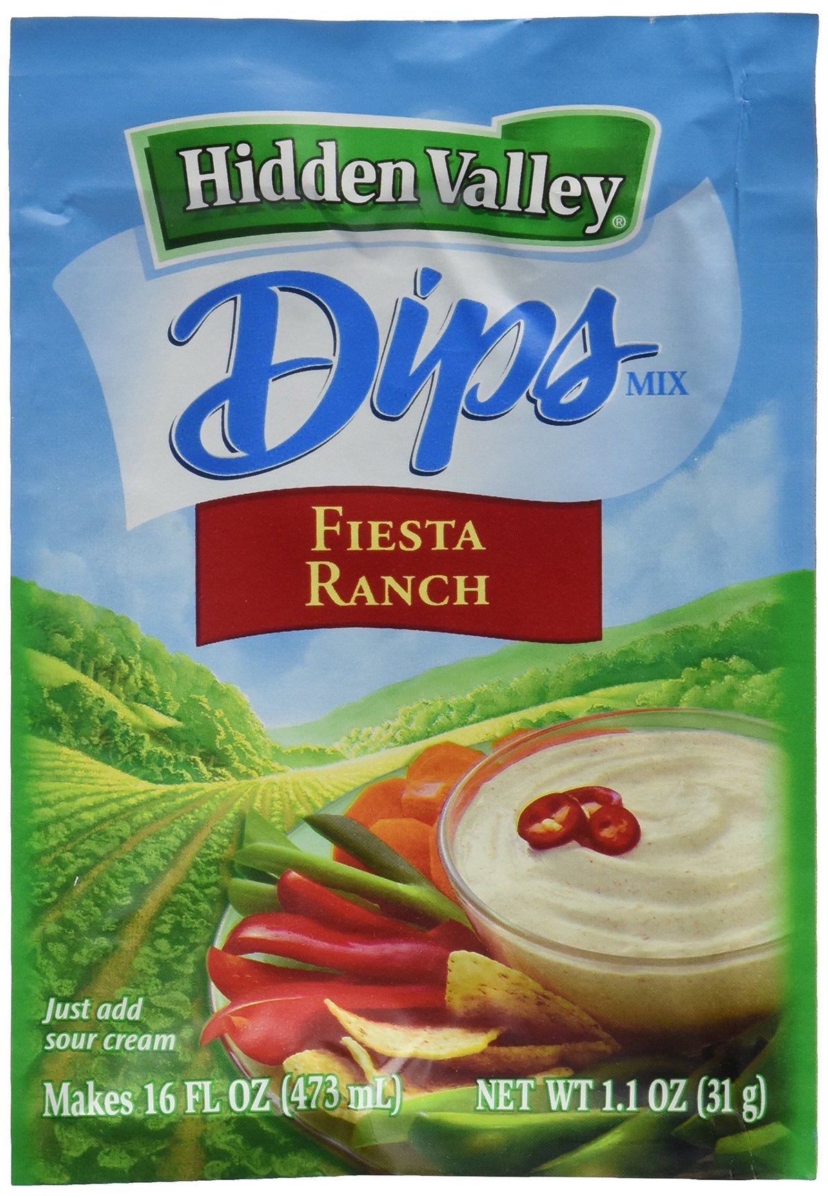 Hidden Valley Fiesta Ranch Dips Mix – Gluten Free, Pack of 24