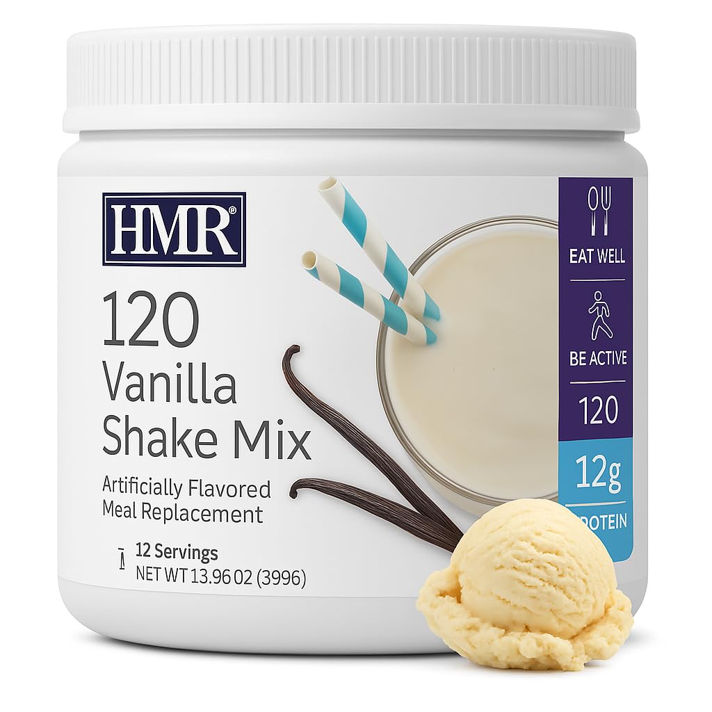 HMR 120 Shake Vanilla Meal Replacement Powder | 120 Cal, 12g Protein | 2 Pack