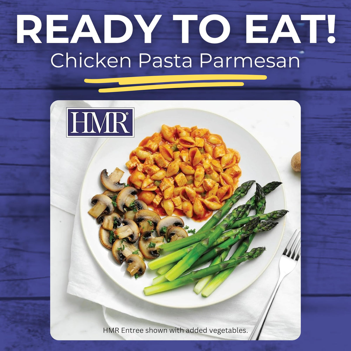 6-Pack HMR Chicken Pasta Parmesan Entrée – 180 Cal, 14g Protein, Ready-to-Eat