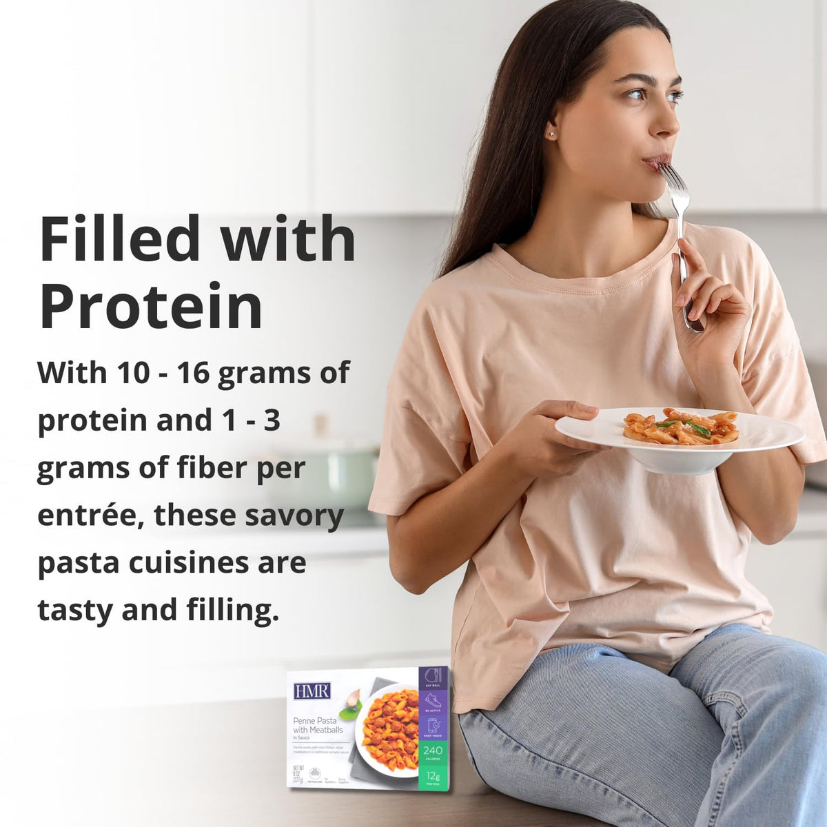 HMR Pasta Picks Entrée Pack — 6-Pack Ready-to-Eat Italian Meals, 10-16g Protein