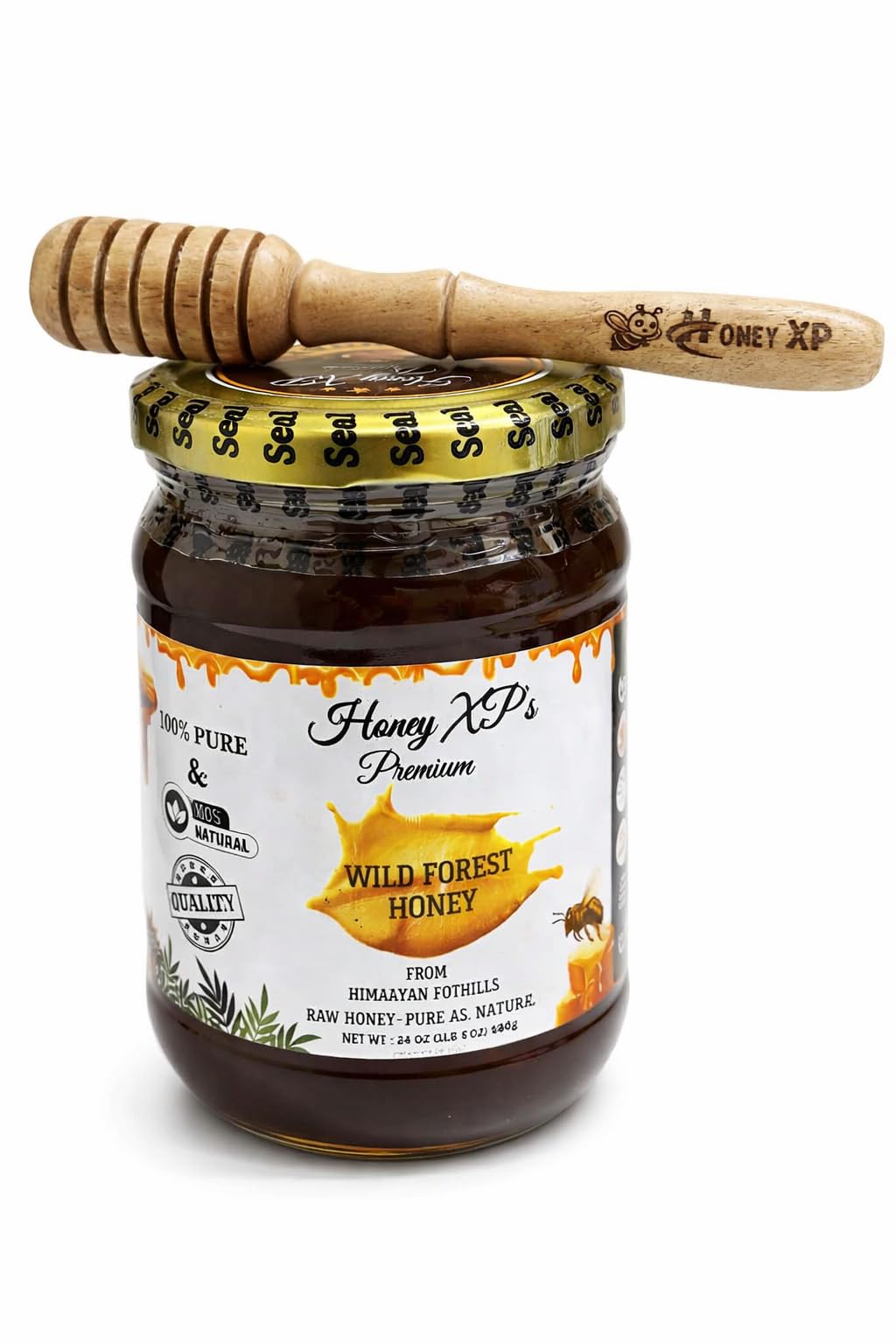 Honey XP Raw Himalayan Wild Forest Honey – 680g Glass Jar | 100% Pure & Natural