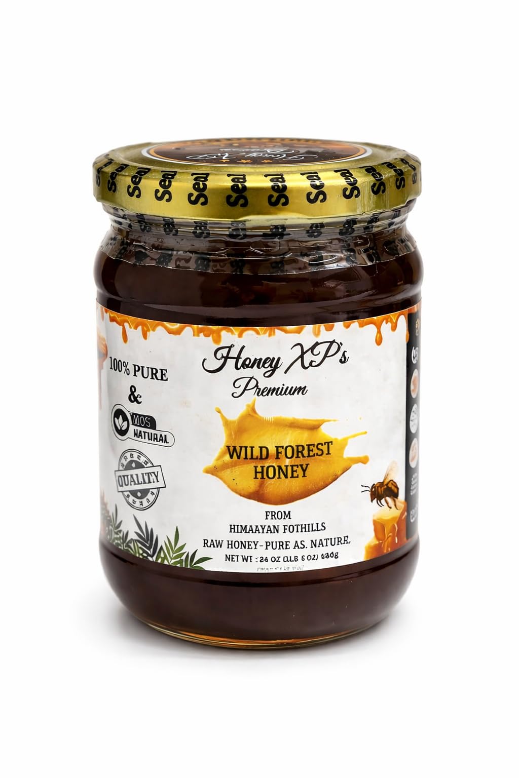 Honey XP Raw Himalayan Wild Forest Honey – 680g Glass Jar | 100% Pure & Natural