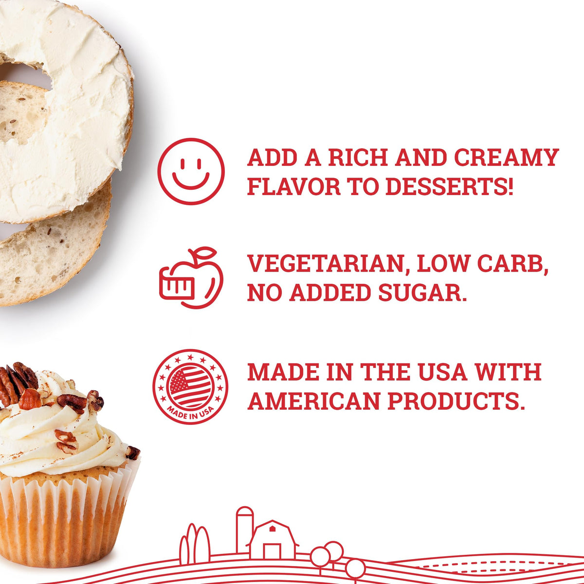 Hoosier Hill Farm Cream Cheese Powder, 1LB – Real Cream Cheese, Gluten-Free & GMO-Free