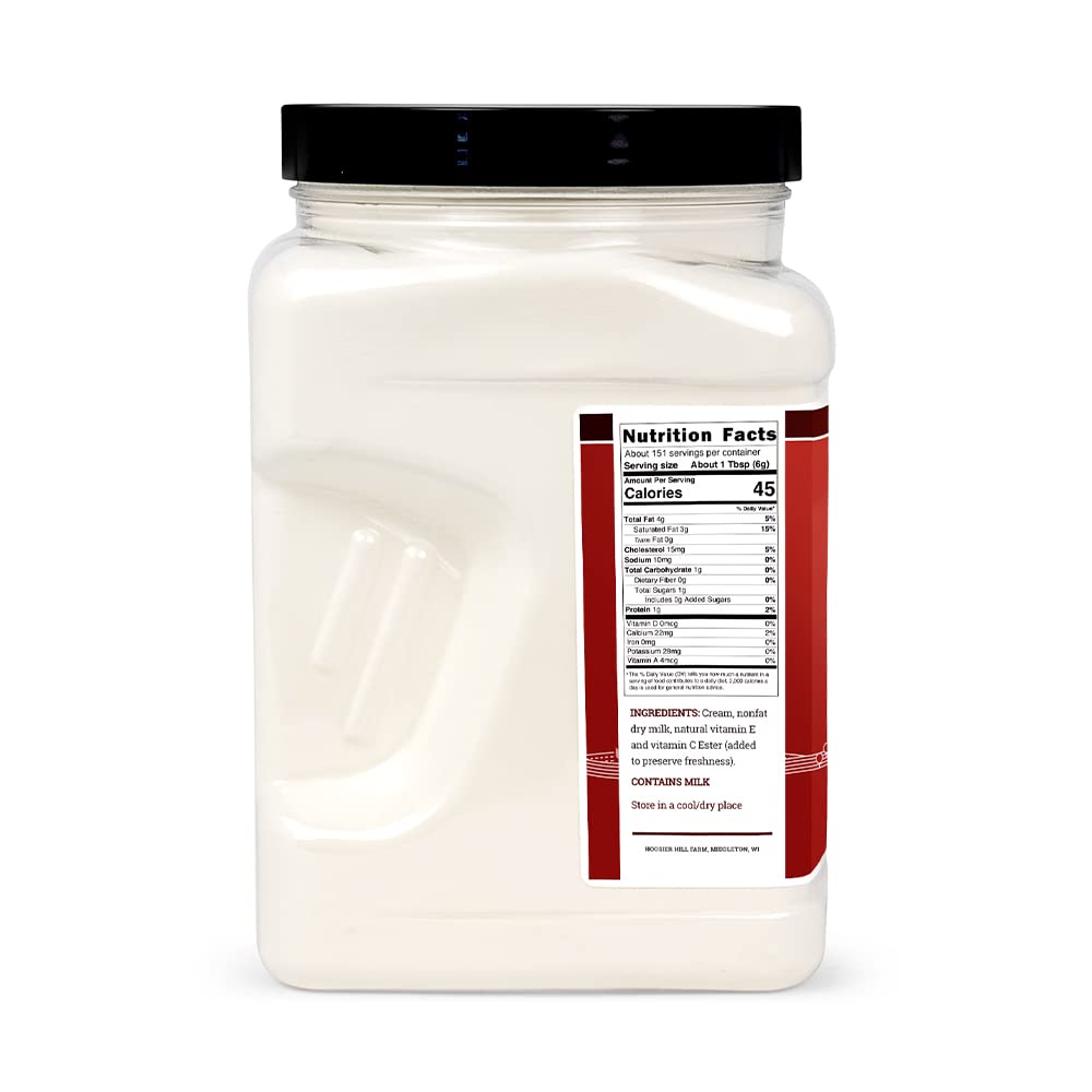 Hoosier Hill Farm Heavy Cream Powder, 2 lb – Real Dairy, Shelf-Stable Cream Powder for Sauces & Baking