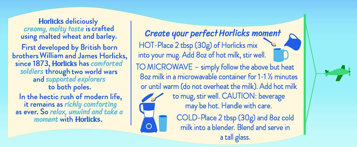 Horlicks Original Malt Beverage Mix - 4x 400g Jars (England)