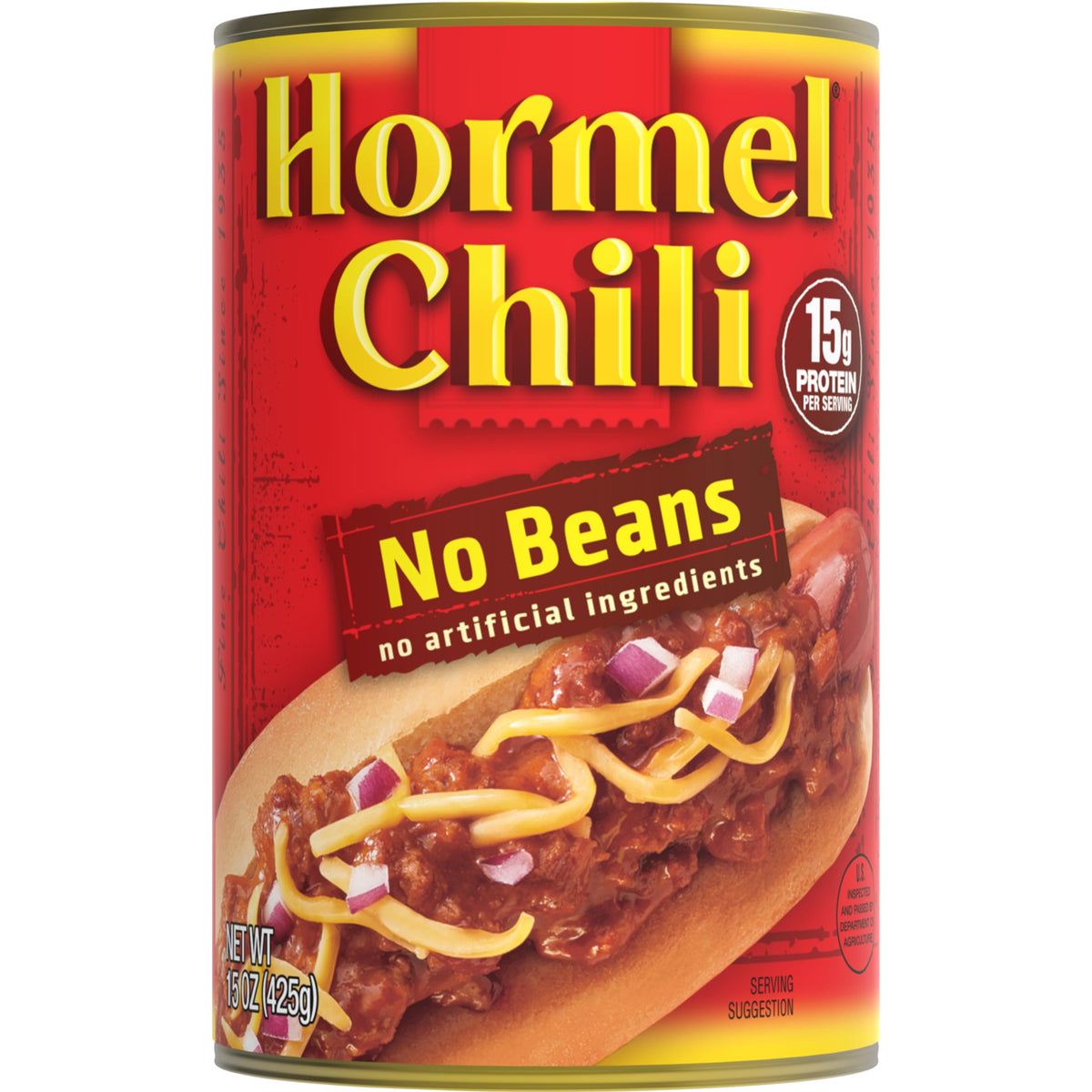 Hormel Chili No Beans, 15 Oz (12-Pack) – Gluten-Free Canned Beef Chili