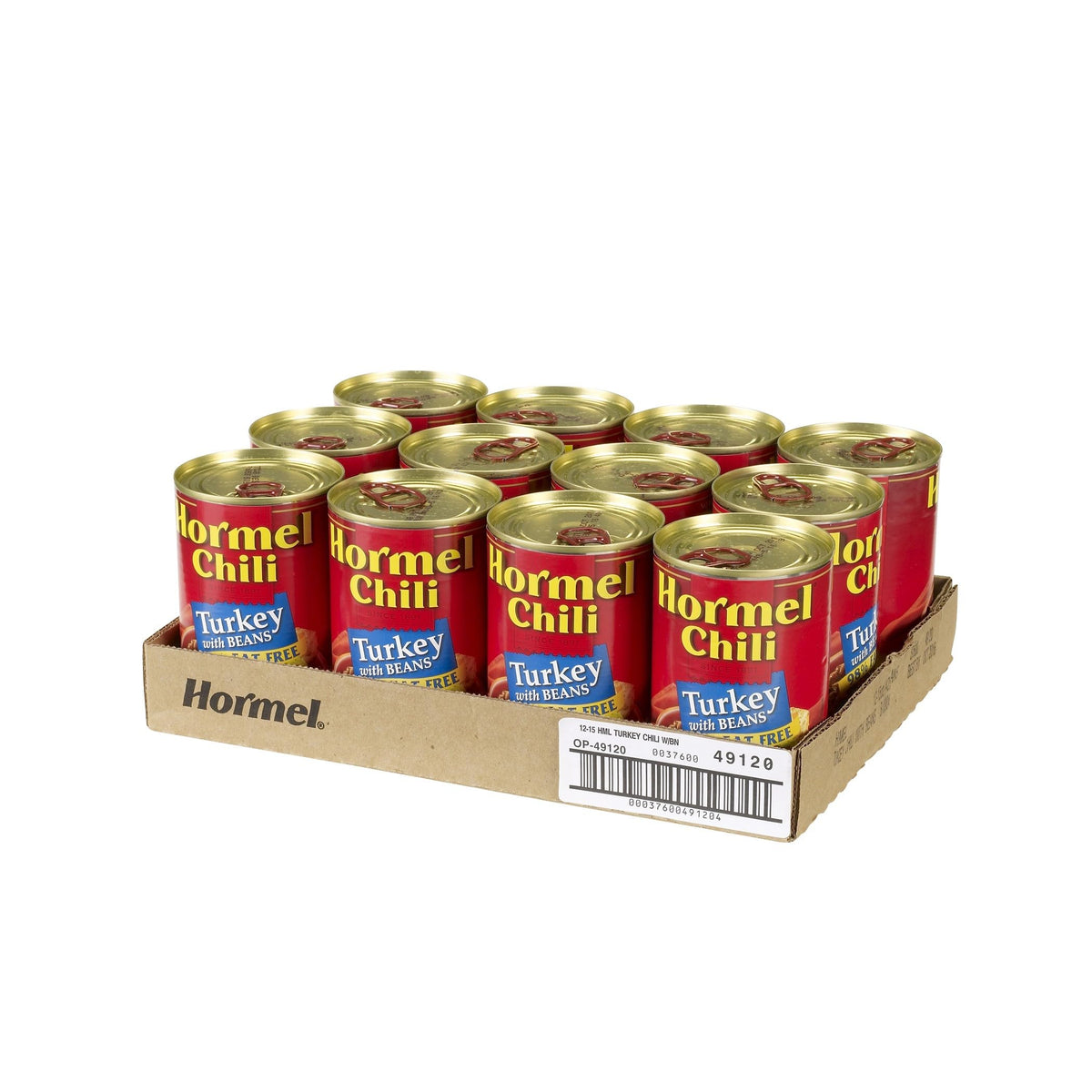 Hormel Chili Turkey with Beans, 15 oz (Pack of 12) | High-Protein Turkey Chili