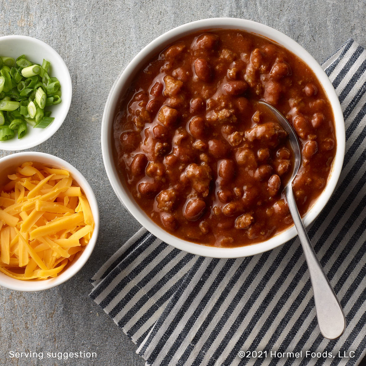 Hormel Chili with Beans 15 oz Can (8 Pack) | Slow-Cooked, Gluten-Free Chili