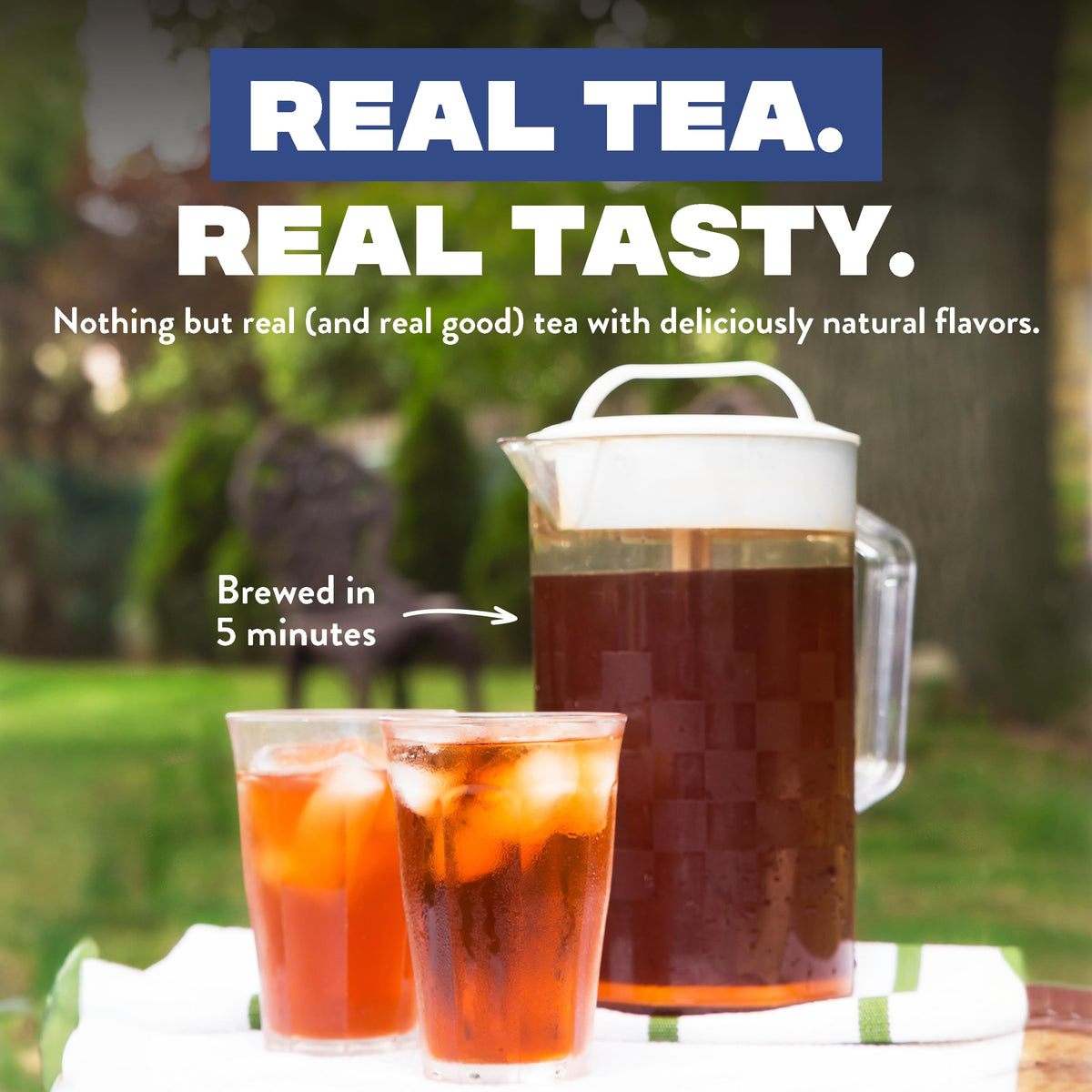 HTEAO Georgia Peach & Hibiscus Black Tea Packets – 8 Gallons, 5-Minute Texas-Style Iced Tea