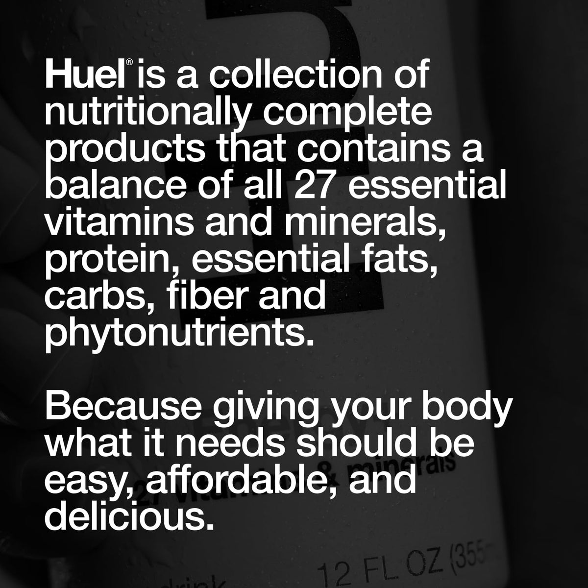 Huel Energy+ Watermelon Energy Drink – Plant-Based, 200mg Caffeine, 27 Vitamins & Minerals | 35 Calories per 12 FL Oz, 12 Pack