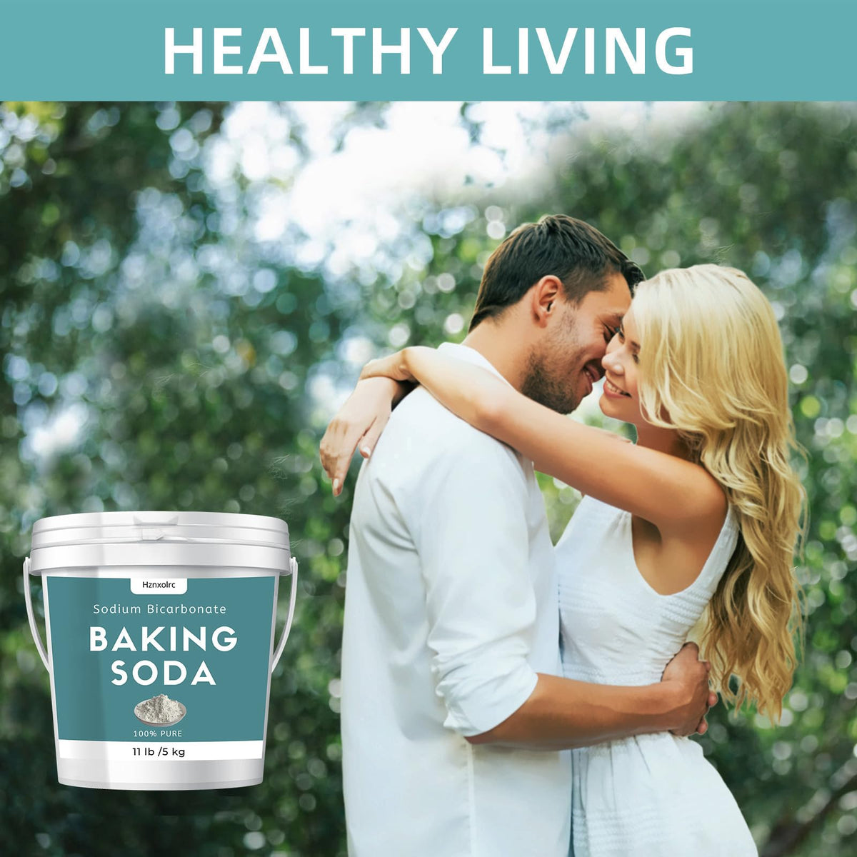 Hznxolrc 1.1 Gallon Baking Soda Powder Bulk – 100% Pure Sodium Bicarbonate for Baking & Cleaning