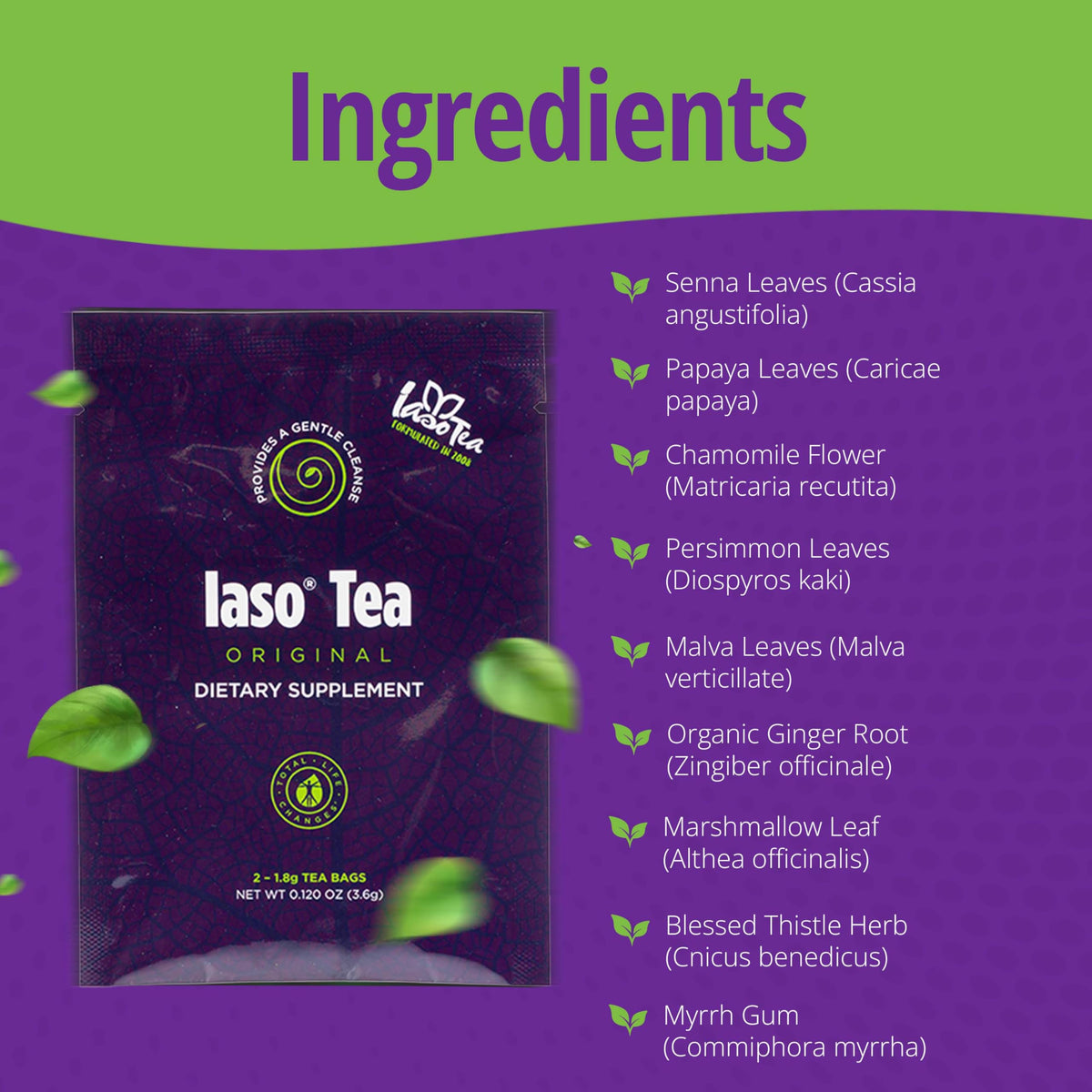 Iaso Brewed Tea Original – TLC Cleansing Tea by IASO | 10 Sachets