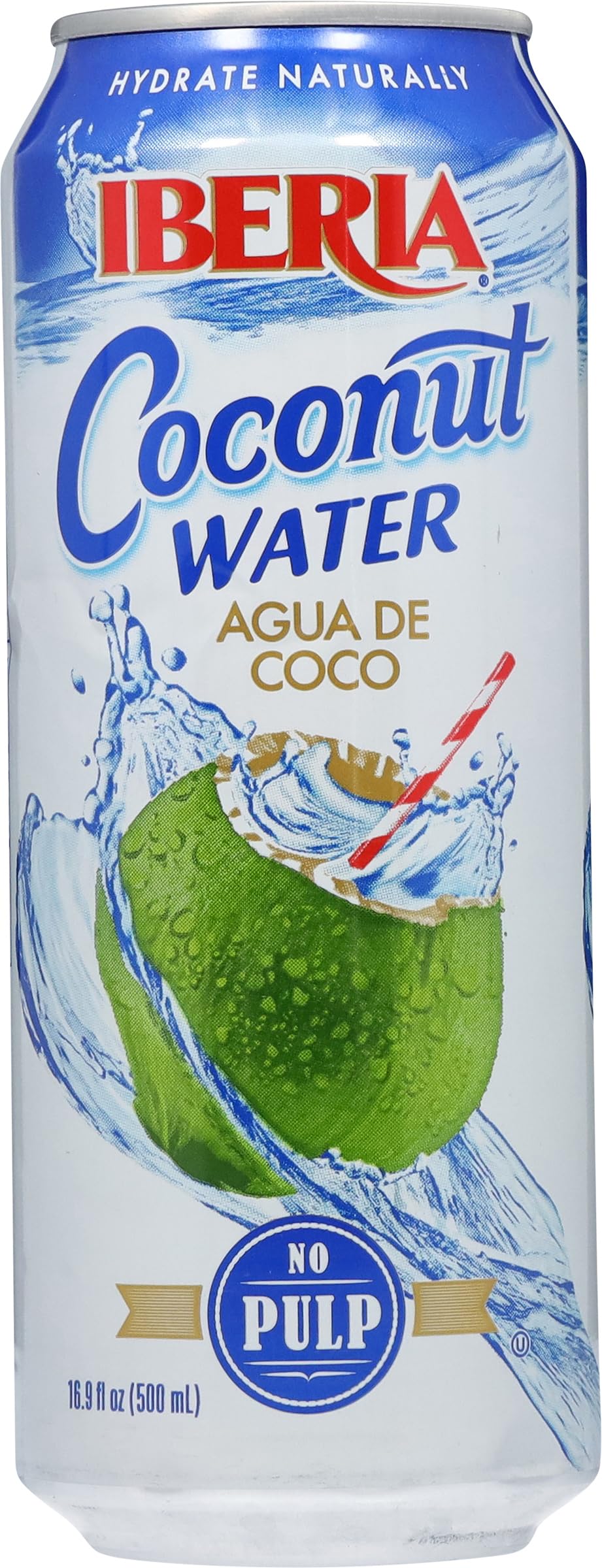 Iberia Coconut Water No Pulp - 16.91 fl oz Bottles (Pack of 24)