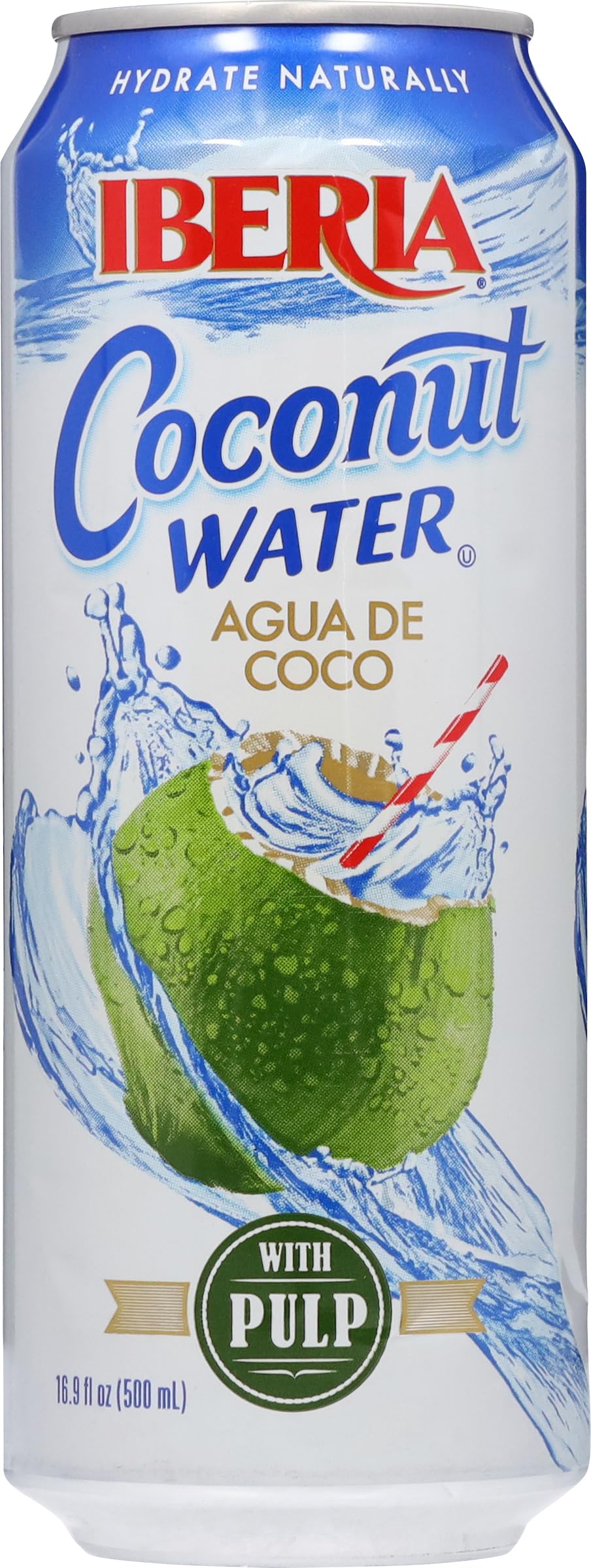Iberia Coconut Water with Pulp – 16.9 fl oz (Pack of 24)