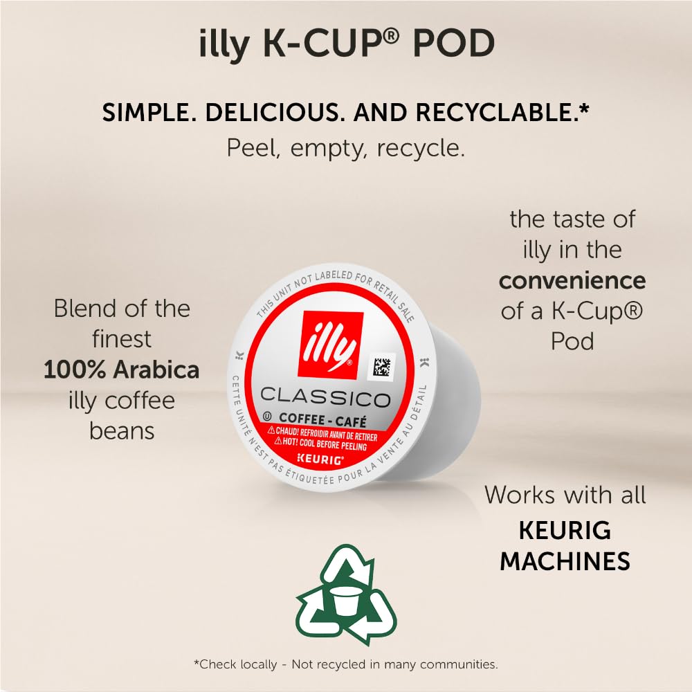 illy Coffee K-Cup Intenso Dark Roast Pods for Keurig – 100% Arabica, 20 Count