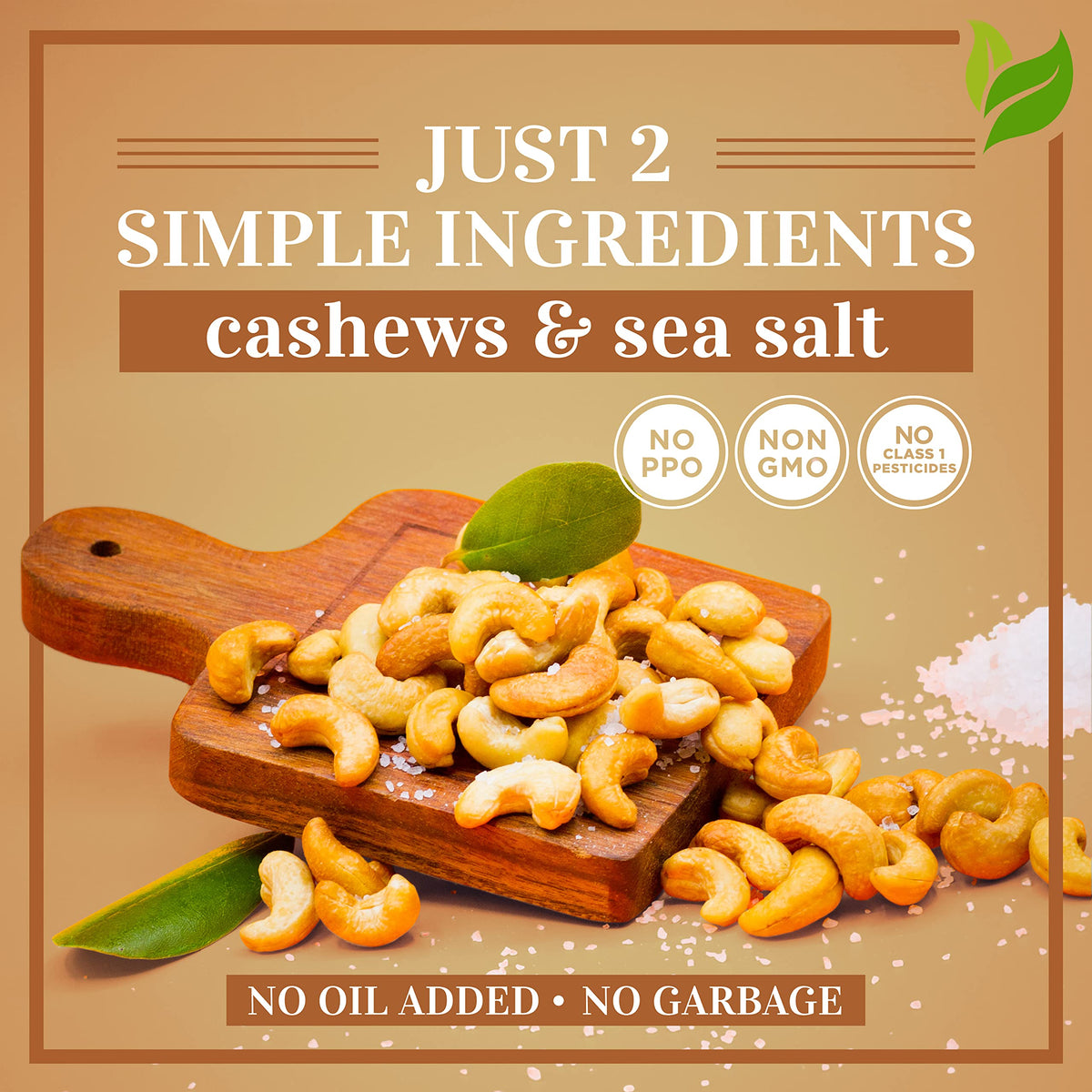 I'm A Nut Oven-Dry Roasted Fancy Cashews with Sea Salt - 1.5 lb, Whole Cashews, No Oil, No PPO, Vegan & Keto Friendly