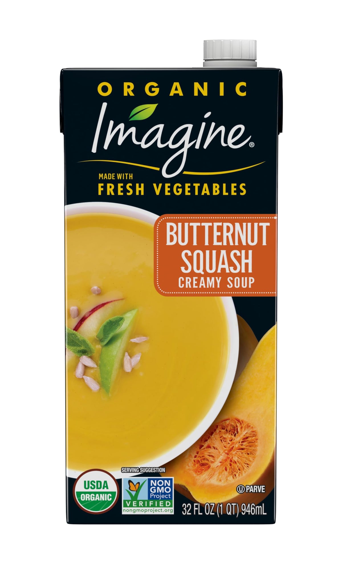 Imagine Organic Butternut Squash Creamy Soup – 32 oz (Pack of 6) | Dairy-Free, Gluten-Free, Vegan & Kosher