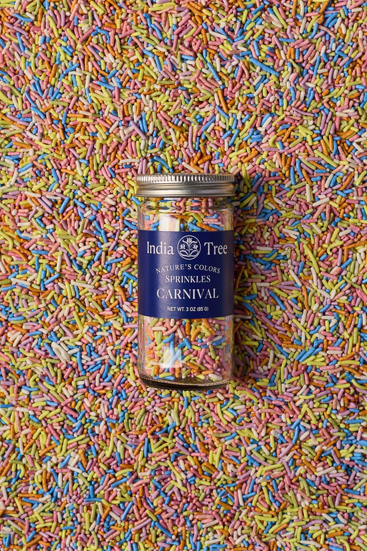 Pastel Rainbow Sprinkles – Dye-Free, Allergen-Free, Plant-Based Colors | 2.9 lb Canister | India Tree Nature’s Colors
