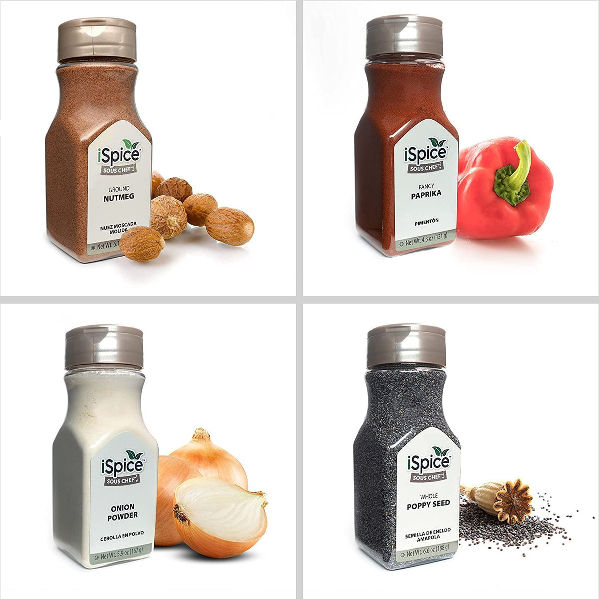 iSpice Starter Spice Set – 24-Pack Silk Road Collection, Fresh Aromatics, USA-Made