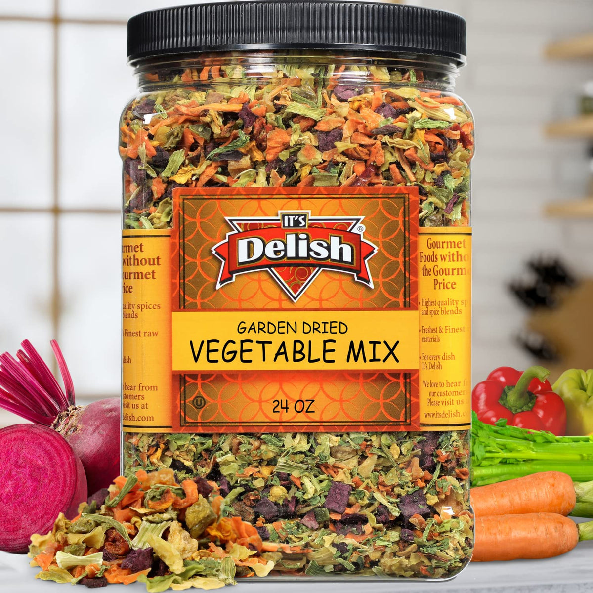 Garden Vegetable Soup Mix by It’s Delish — 24 oz Jumbo Container (Gluten-Free & Vegan)