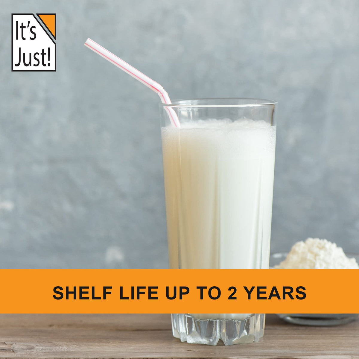 It's Just! Powdered Non-Fat Milk – Shelf-Stable, Hormone-Free, Just Add Water, Makes 1.5+ Gallons