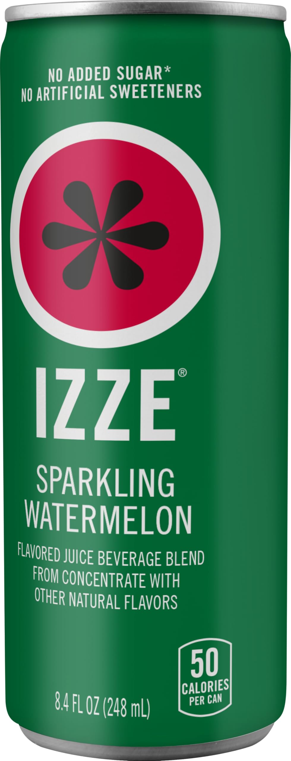 IZZE Sparkling Watermelon - No Sugar Added, Real Fruit Juice, 8.4 oz Cans, 24-Pack