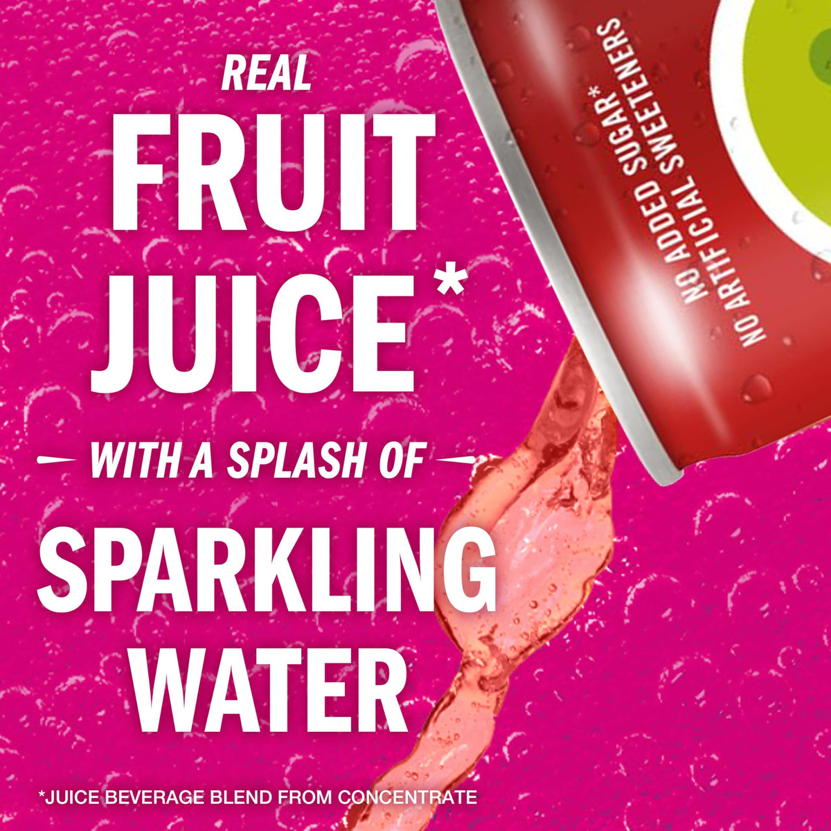 IZZE Cherry Lime Sparkling Juice — 8.4 fl oz Can, Pack of 24 | 60% Real Fruit Juice, Non-GMO