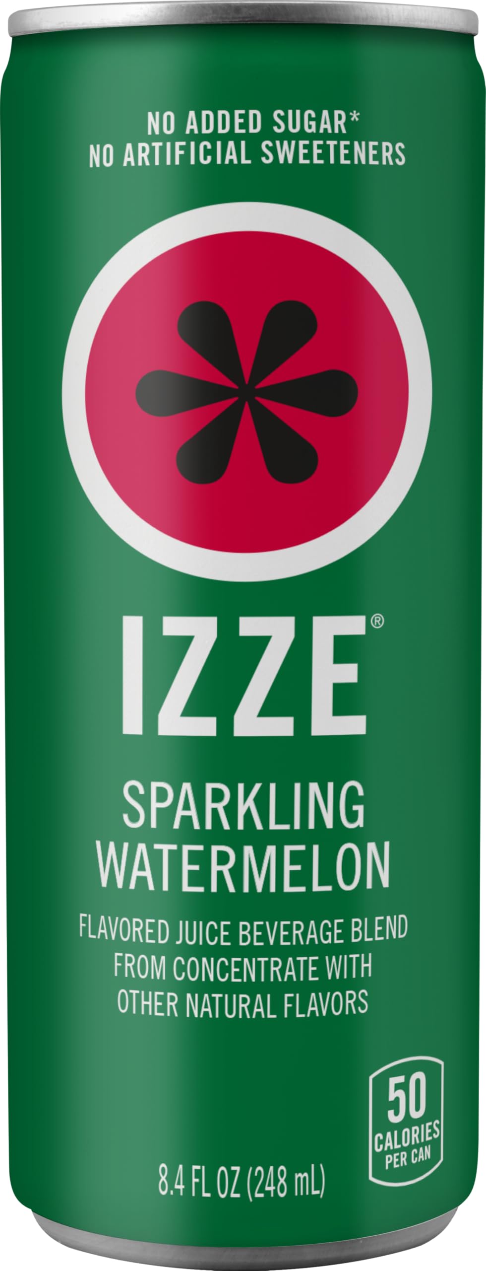 IZZE Sparkling Watermelon - No Sugar Added, Real Fruit Juice, 8.4 oz Cans, 24-Pack
