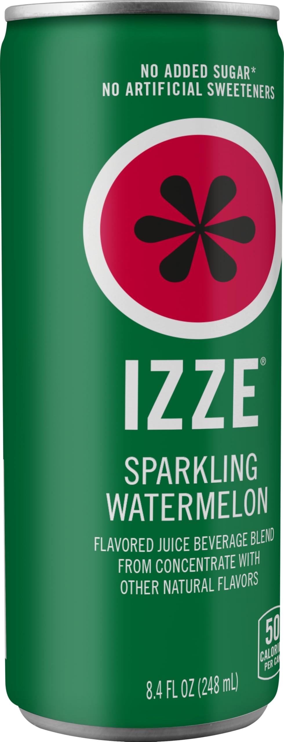 IZZE Sparkling Watermelon - No Sugar Added, Real Fruit Juice, 8.4 oz Cans, 24-Pack