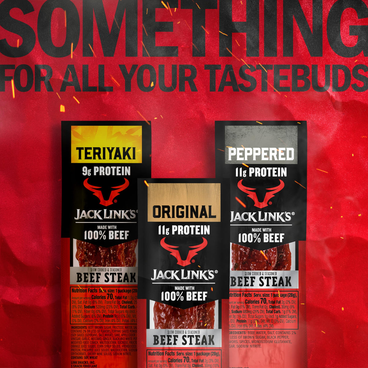 Jack Link’s Premium Cuts Beef Steak Original – 12 Pack, 11g Protein per Serving