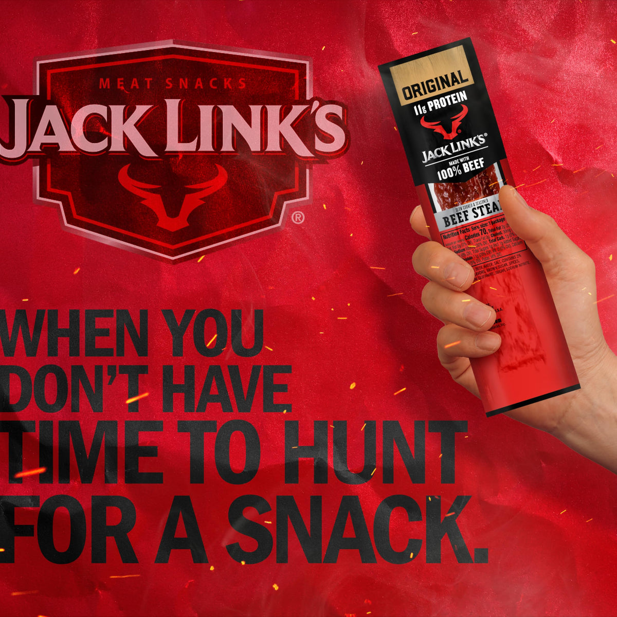 Jack Link’s Premium Cuts Beef Steak Original – 12 Pack, 11g Protein per Serving