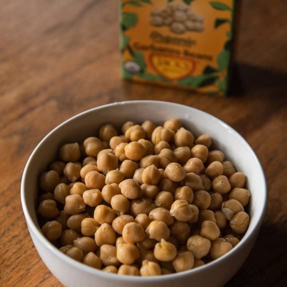 Jack's Organic Chickpeas Garbanzo Beans 13.4 oz (8-Pack) | High Protein, Fiber, Low Sodium | Non-GMO & BPA Free