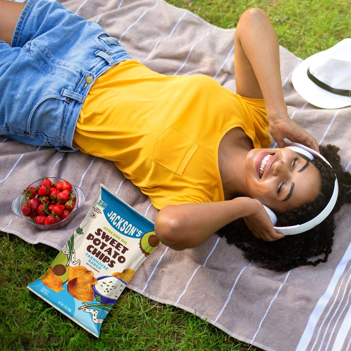 Jackson’s Sweet Potato Kettle Chips Avocado Oil Variety Pack (7oz, Pack of 6) Sea Salt, Ranch & BBQ – Vegan & Gluten Free