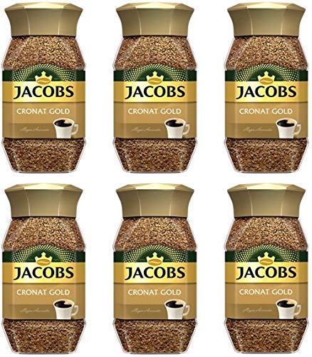 Jacobs Cronat Gold Instant Coffee 200g – Pack of 6 | Rich Aroma, Smooth Taste