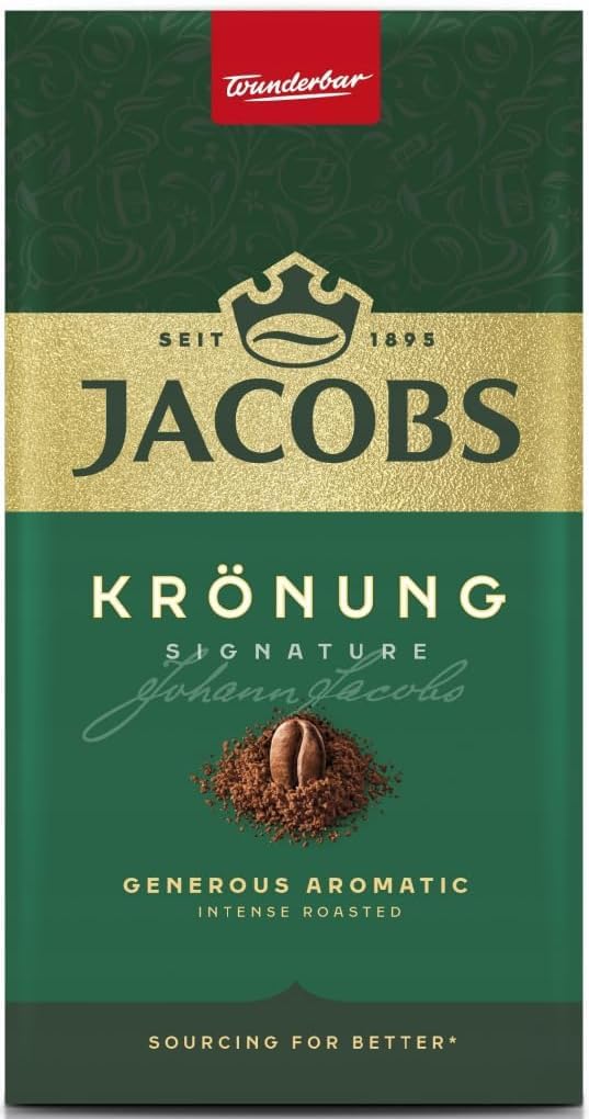 Jacobs Kronung Ground Coffee 500g Pack of 4 | Rich Aroma & Smooth Flavor