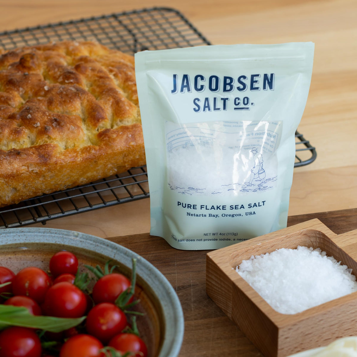 Jacobsen Salt Co. Pure Flake Sea Salt – Kosher, Non-Iodized, 4oz (2-Pack)