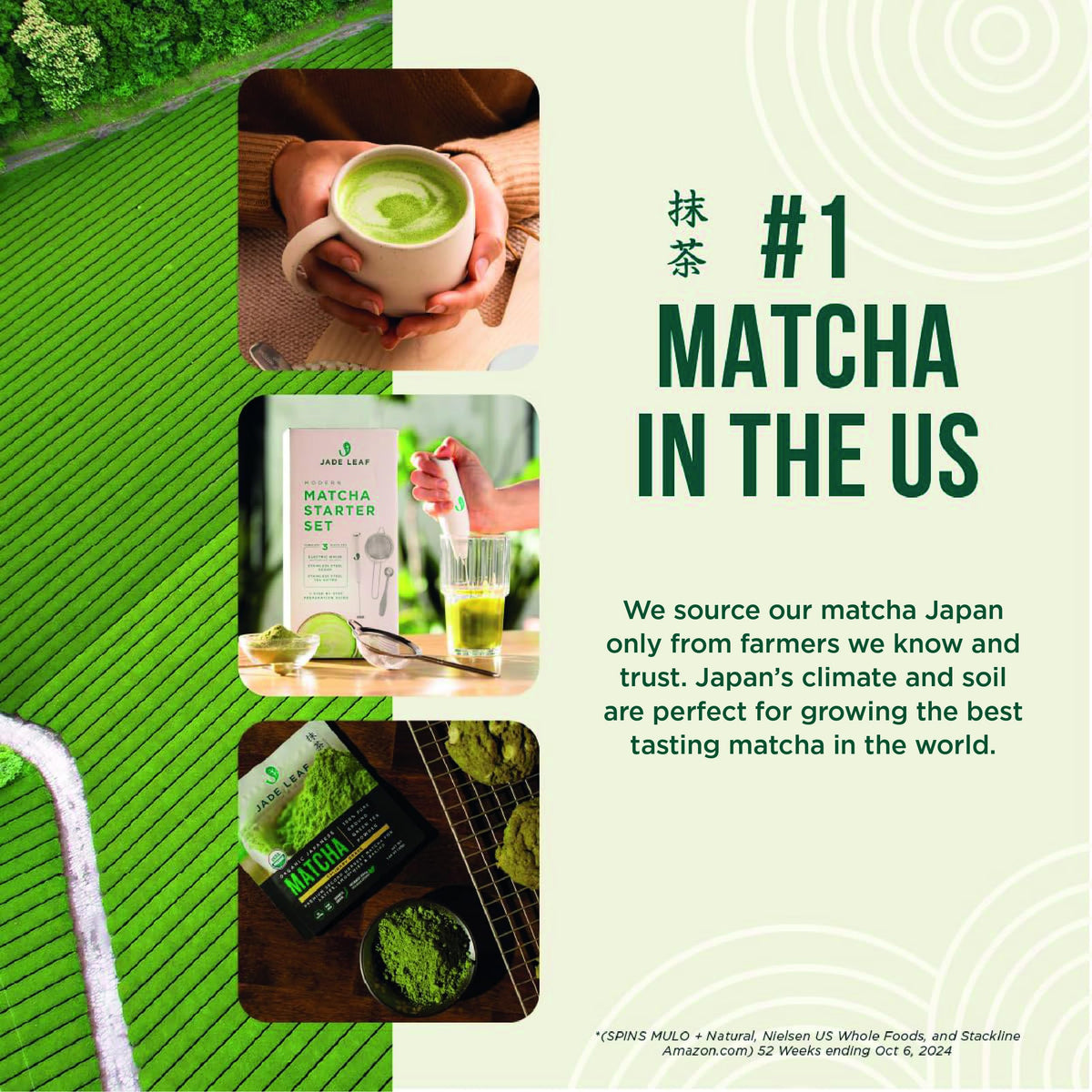 Jade Leaf Matcha Organic Latte Mix – 500g Bulk, Café-Style Japanese Green Tea Powder