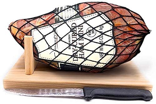 Jamonprive Serrano Ham – Boneless with Stand & Knife, 2.2 lb (1 kg) | GMO Free & Gluten Free