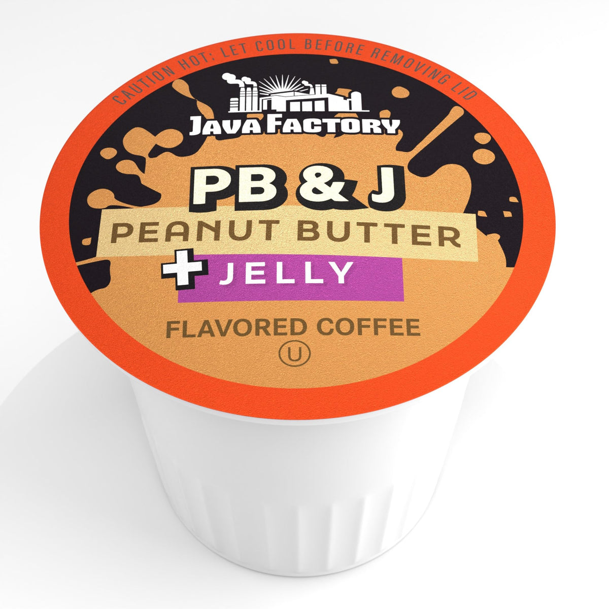 Java Factory PB&J Flavored Coffee Pods - 40 Count, K-Cup Compatible