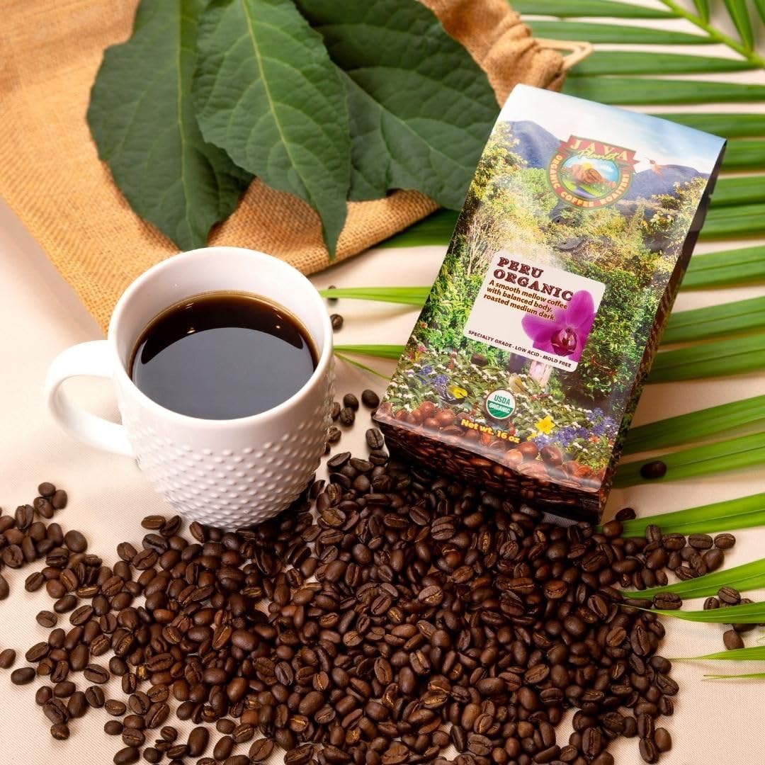 Java Planet Low Acid Organic Coffee – Whole Bean, Mold-Free, Smithsonian Bird Friendly (Peruvian)