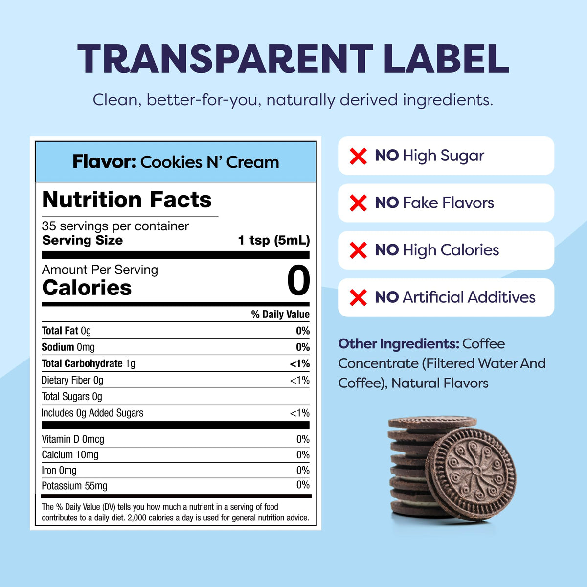 Javvy Coffee Concentrate – Cookies N’ Cream (Limited Release), 35 Servings for Hot or Iced Coffee
